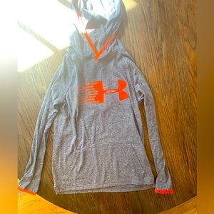 Orange and Gray under armor hoodie